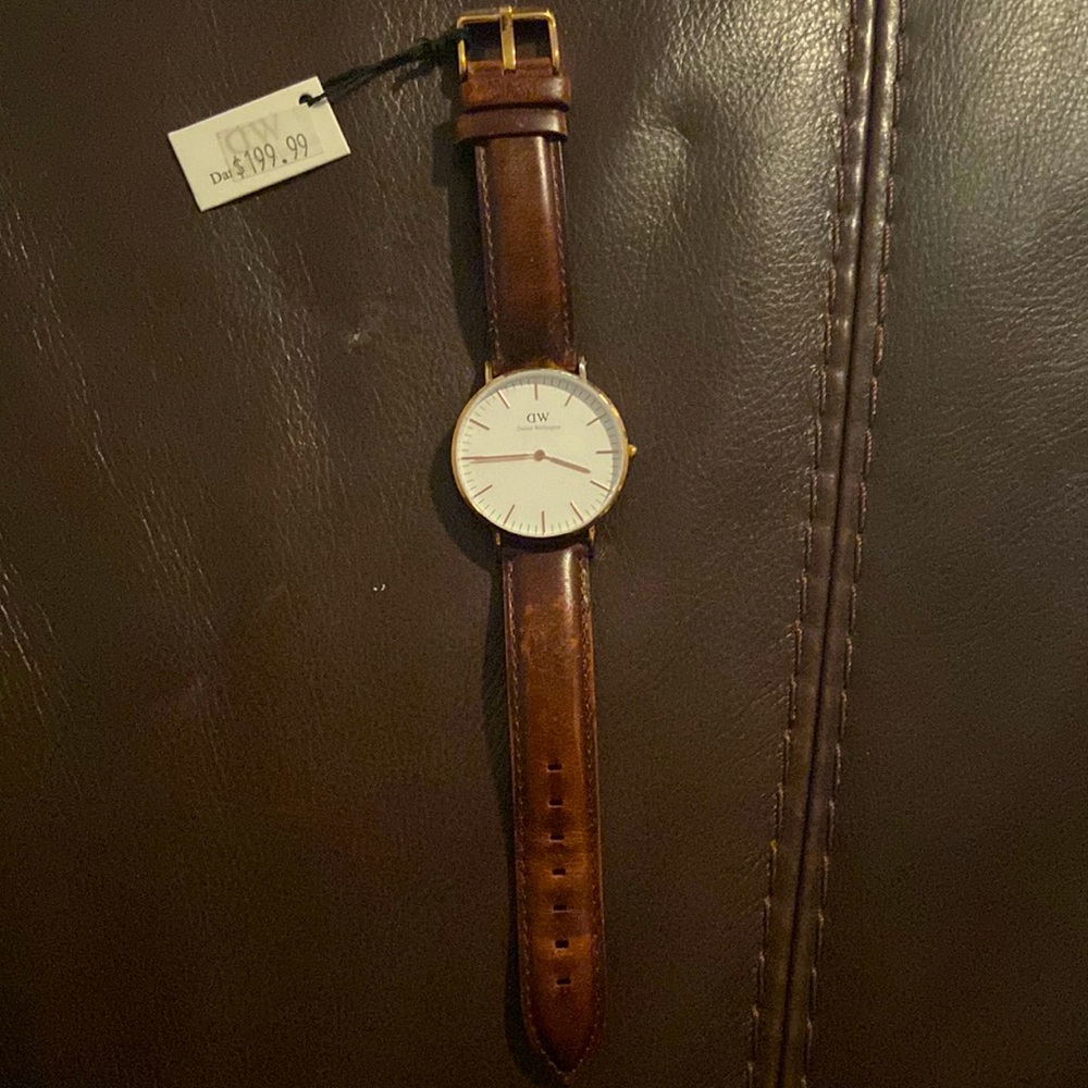 NWT David Wellington Mens Watch with Genuine Italian Leather Band